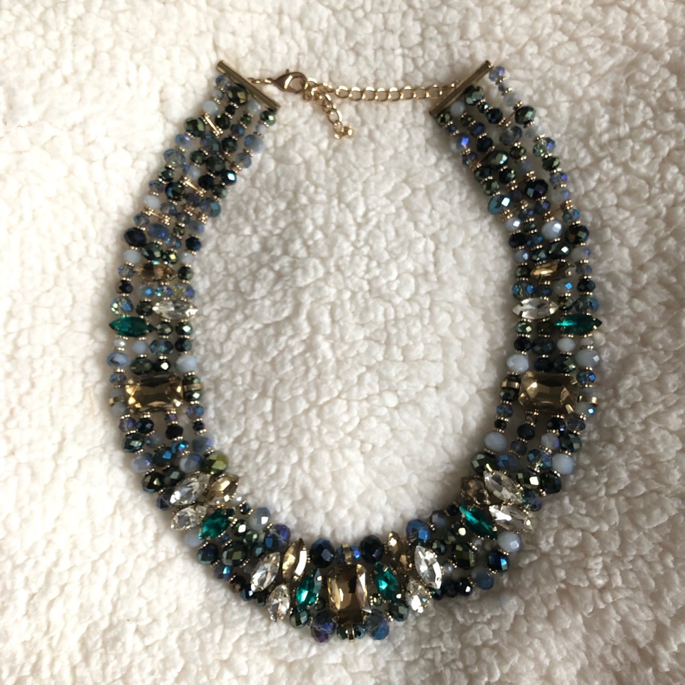 Blue statement necklace